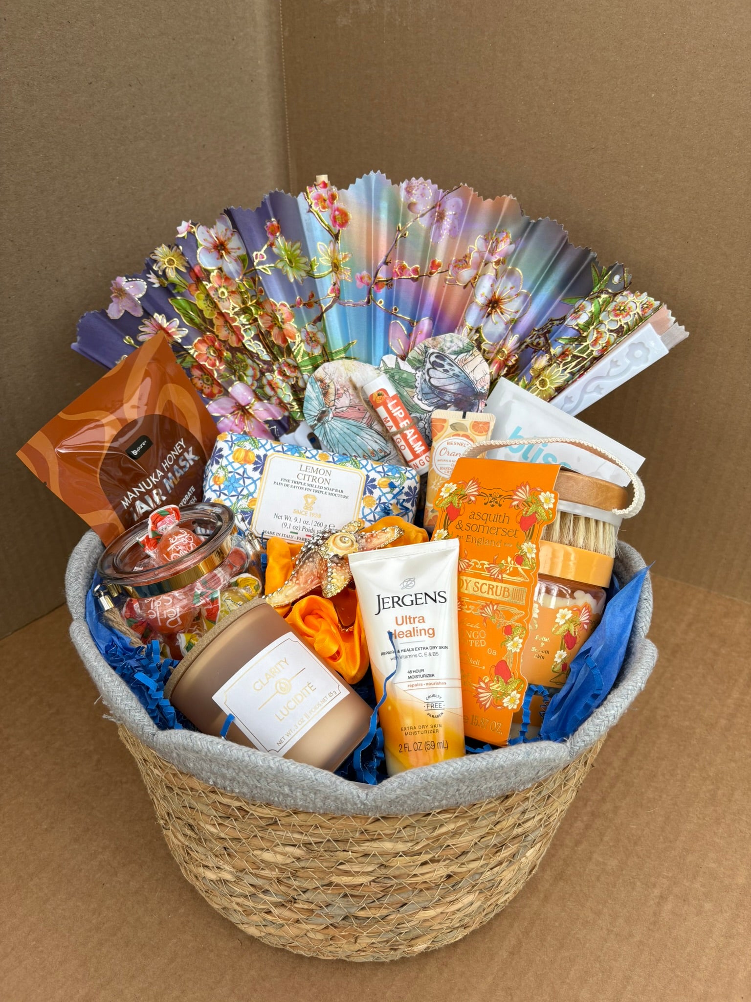 Citrus Blossom Spa & Treats Gift Basket