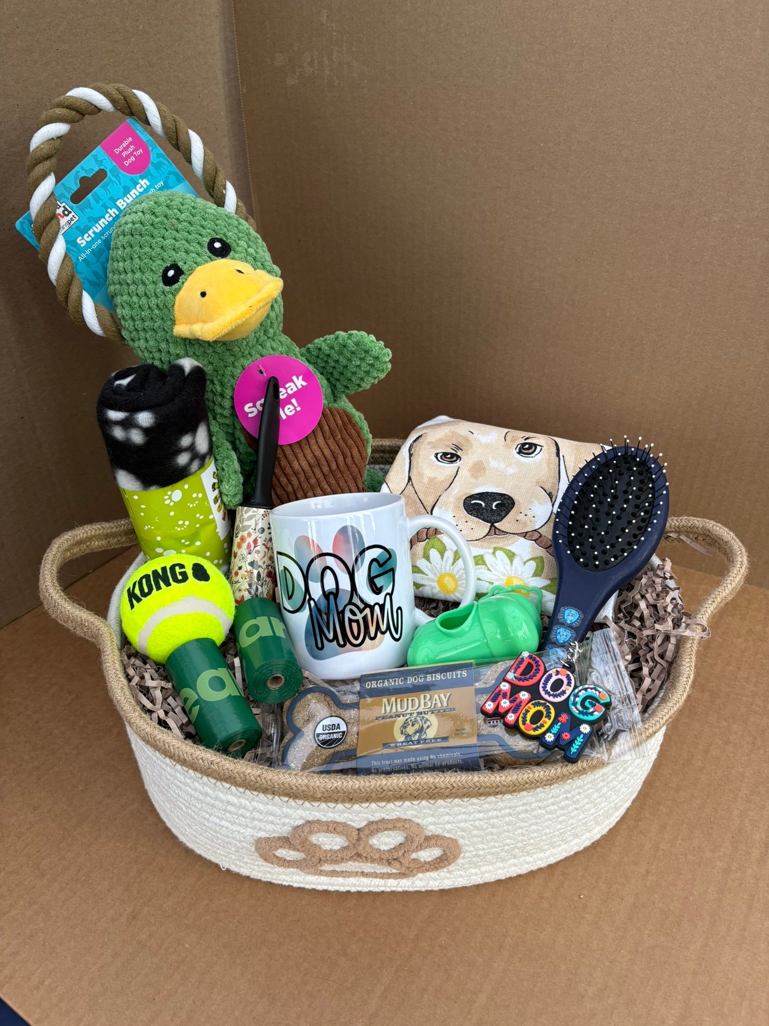 Cozy Dog Mom Gift Basket